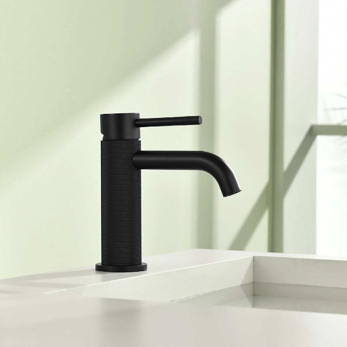 6.5 in. Single-Handle Single-Hole Bathroom Faucet with Drain in Brushed Gold/Brushed Nickel/Matte Black