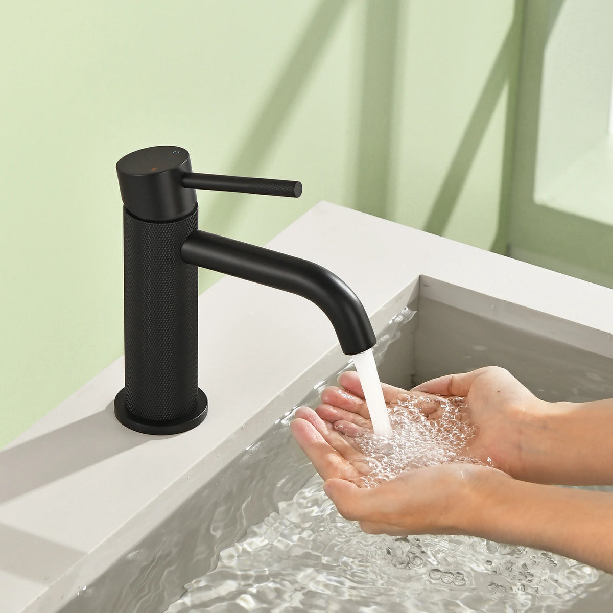 6.5 in. Single-Handle Single-Hole Bathroom Faucet with Drain in Brushed Gold/Brushed Nickel/Matte Black