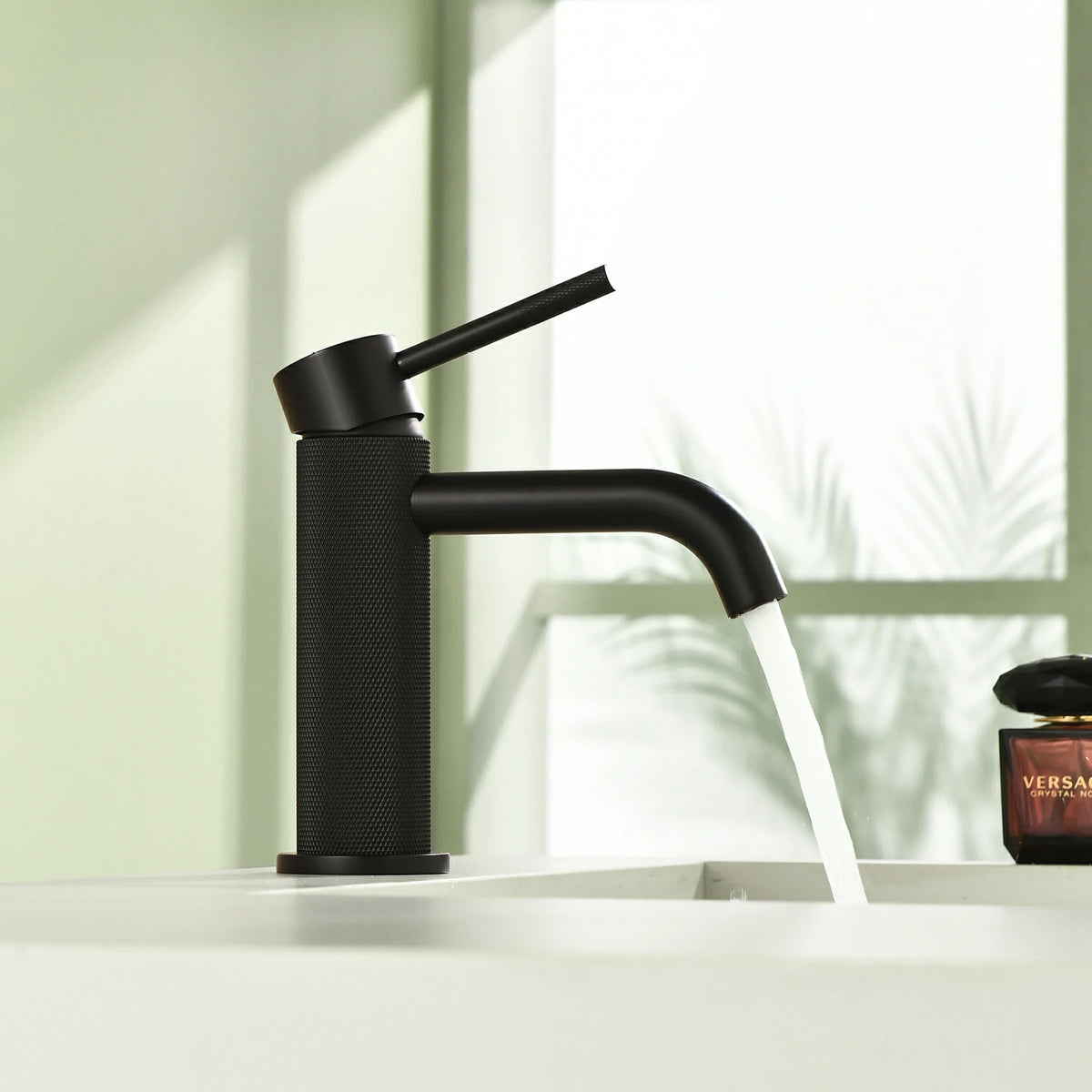 6.5 in. Single-Handle Single-Hole Bathroom Faucet with Drain in Brushed Gold/Brushed Nickel/Matte Black