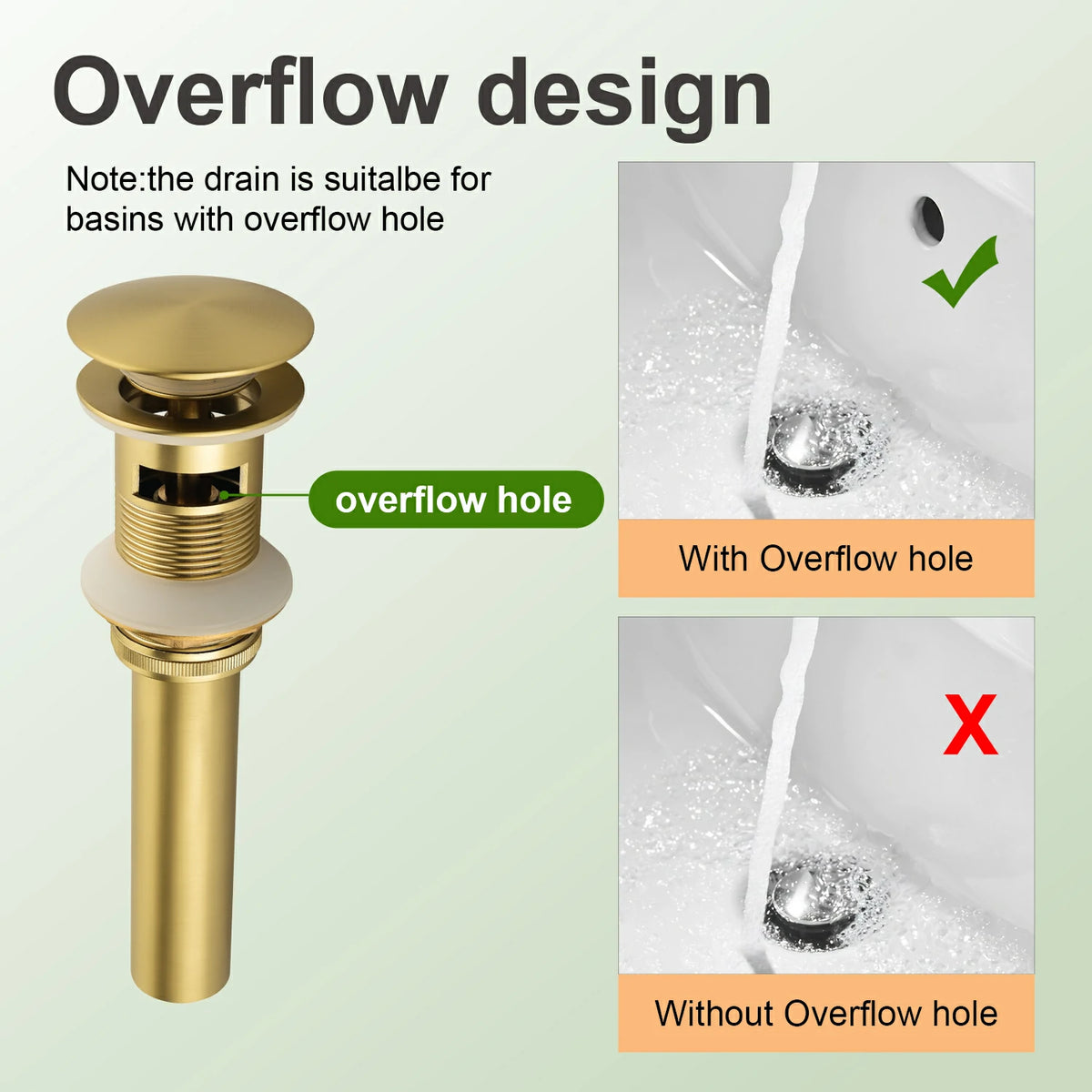 12.4 in. Tall Single-Handle Bathroom Faucet with Drain in Brushed Gold/Brushed Nickel/Matte Black