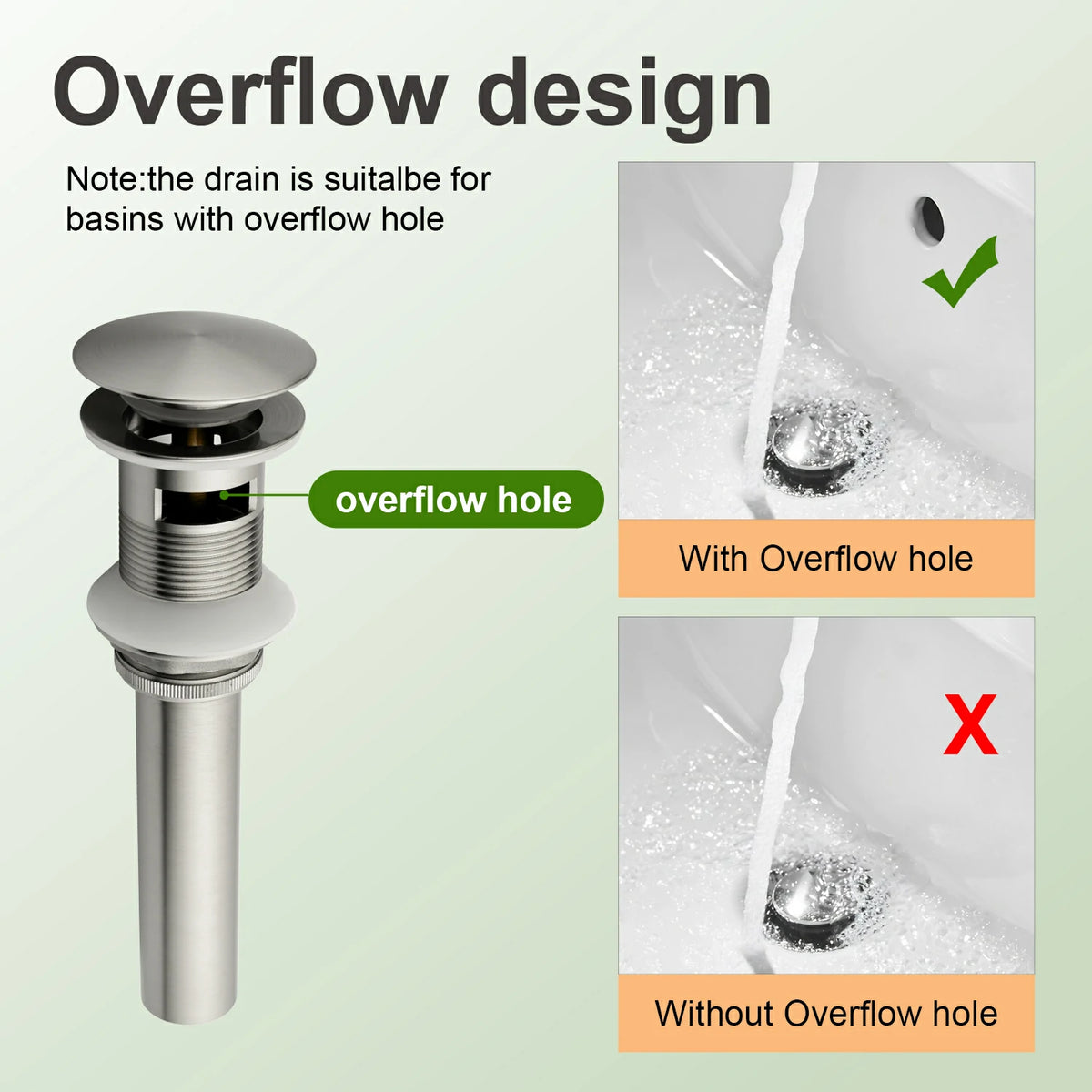12.4 in. Tall Single-Handle Bathroom Faucet with Drain in Brushed Gold/Brushed Nickel/Matte Black
