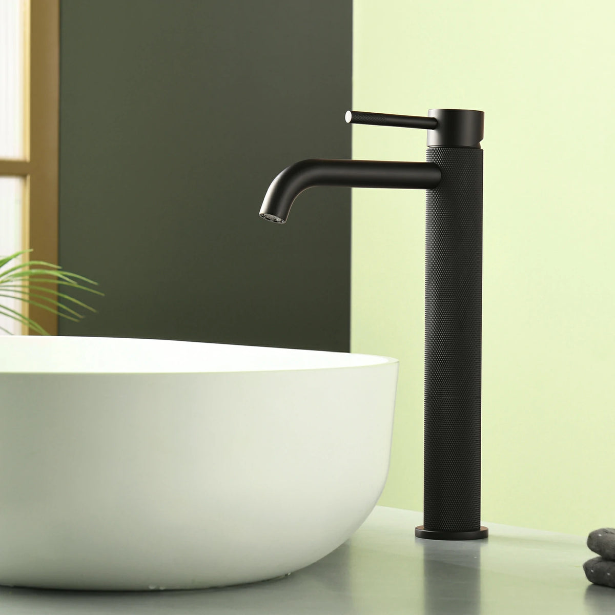 12.4 in. Tall Single-Handle Bathroom Faucet with Drain in Brushed Gold/Brushed Nickel/Matte Black