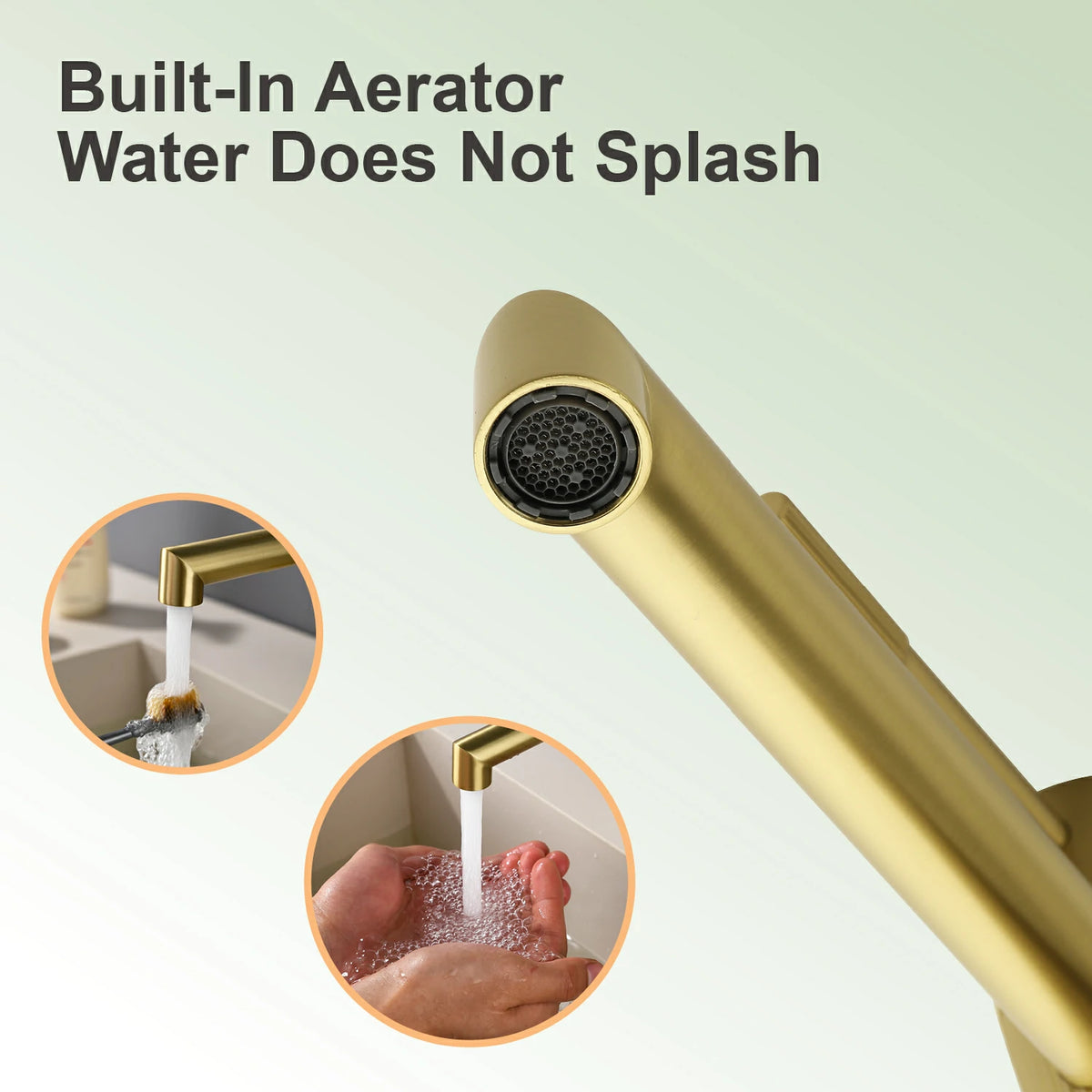 Textured Single-Handle Single-Hole Bathroom Faucet with Drain in Brushed Gold/Brushed Nickel/Matte Black
