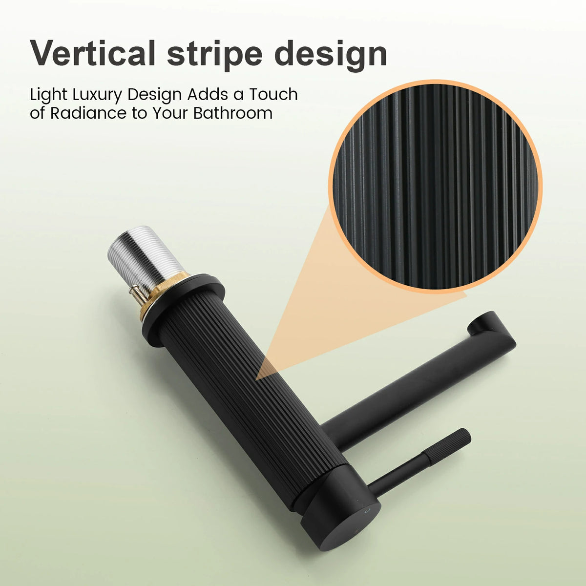 Textured Single-Handle Single-Hole Bathroom Faucet with Drain in Brushed Gold/Brushed Nickel/Matte Black