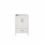 24" Freestanding Single Sink Bathroom Vanity with Solid Wood Frame & Engineered Stone Top