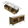 42"/55"/60"/72"/84" Warm Oak Freestanding Bathroom Vanity with Solid Wood Construction