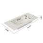 39.37 in. Bathroom Vanity Top with Single Faucet Hole and Basin Sink