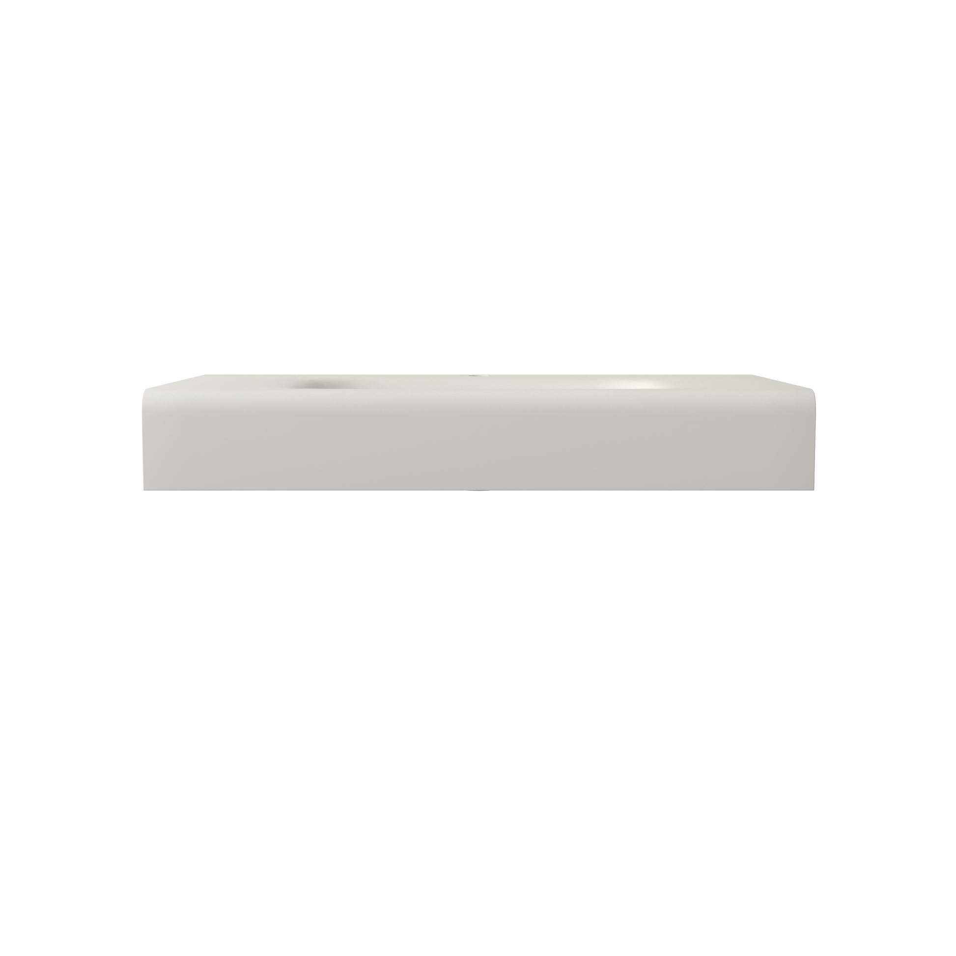 39.37-inch Wall-Mount Solid Surface Bathroom Sink in Matte White
