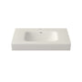39.37-inch Wall-Mount Solid Surface Bathroom Sink in Matte White