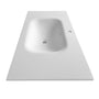 39.37 in. Matte White Solid Surface Vanity Top with Single Faucet Hole