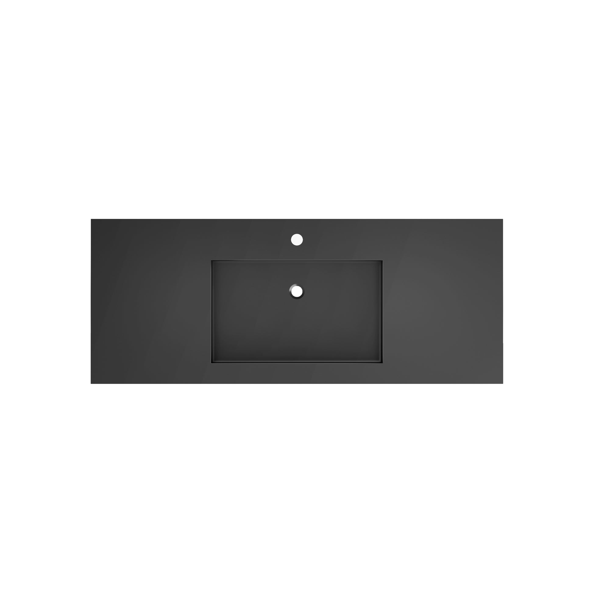 Modern Wall-Mount Bathroom Sink with Single Faucet Hole, Matte Black, Matte Grey