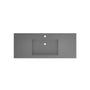 Modern Wall-Mount Bathroom Sink with Single Faucet Hole, Matte Black, Matte Grey