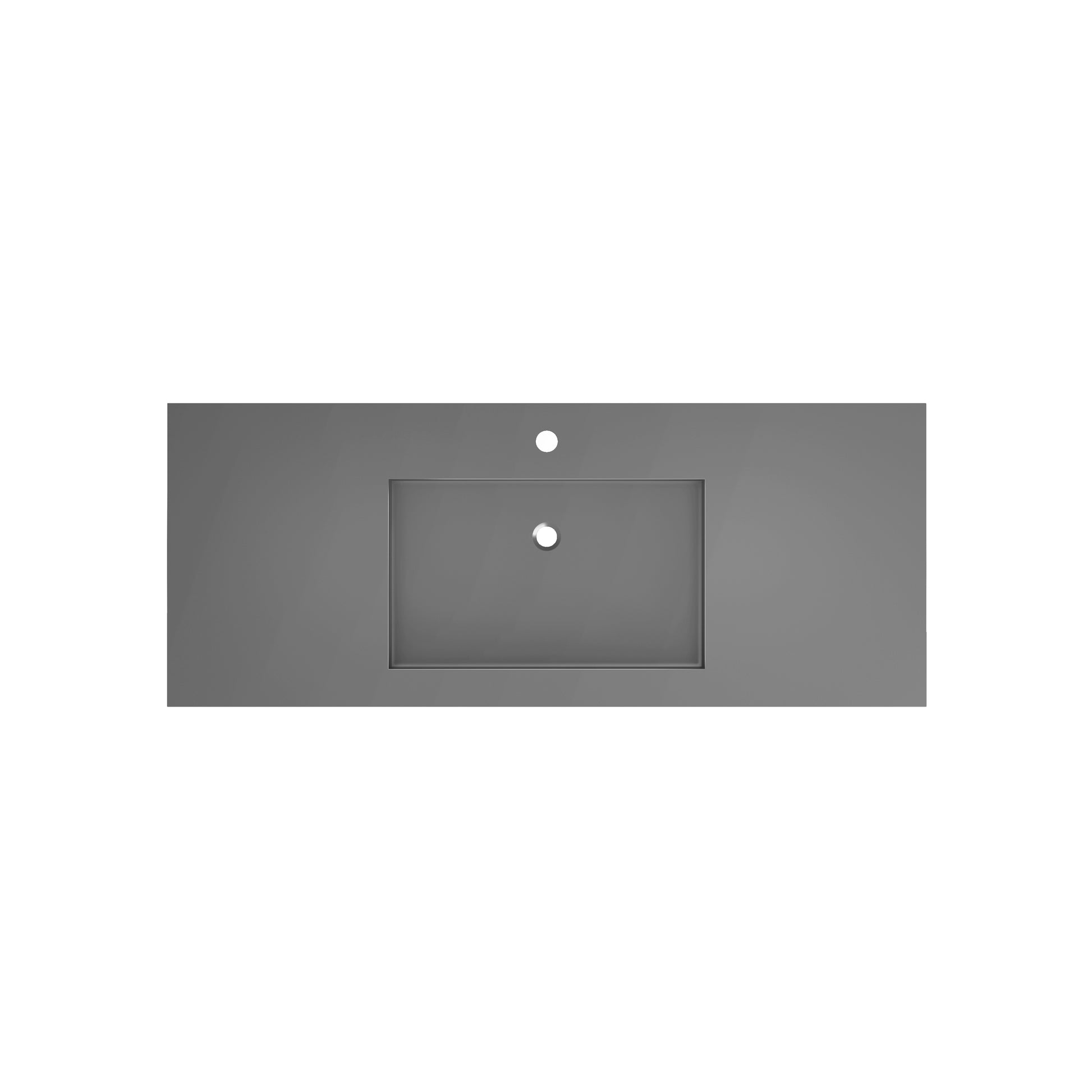 Modern Wall-Mount Bathroom Sink with Single Faucet Hole, Matte Black, Matte Grey