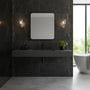 47.24" Wall-Mount Bathroom Sink with Single Faucet Hole, Matte Black, Matte Grey