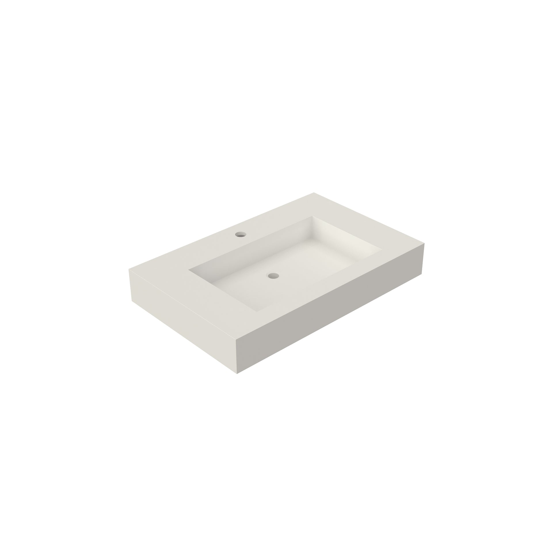 29.5 in. Solid Surface Wall-Mount Bathroom Sink with Backsplash