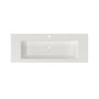 48 in. Solid Surface Wall-Mounted Basin Sink with Single Faucet Hole