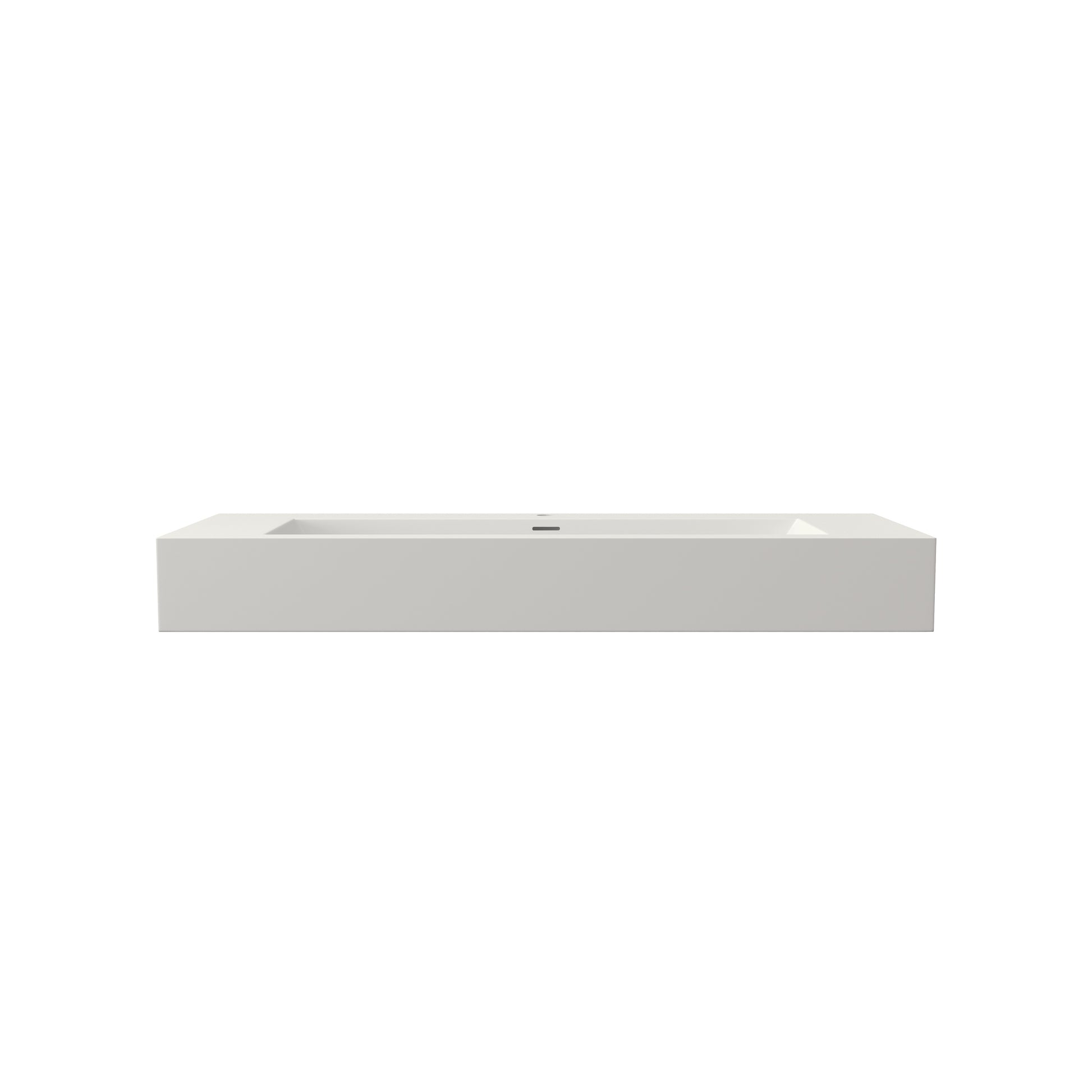 48 in. Solid Surface Wall-Mounted Basin Sink with Single Faucet Hole