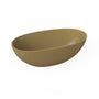 61" Freestanding Solid Surface Stone Soaking Bathtub in Modern Camel