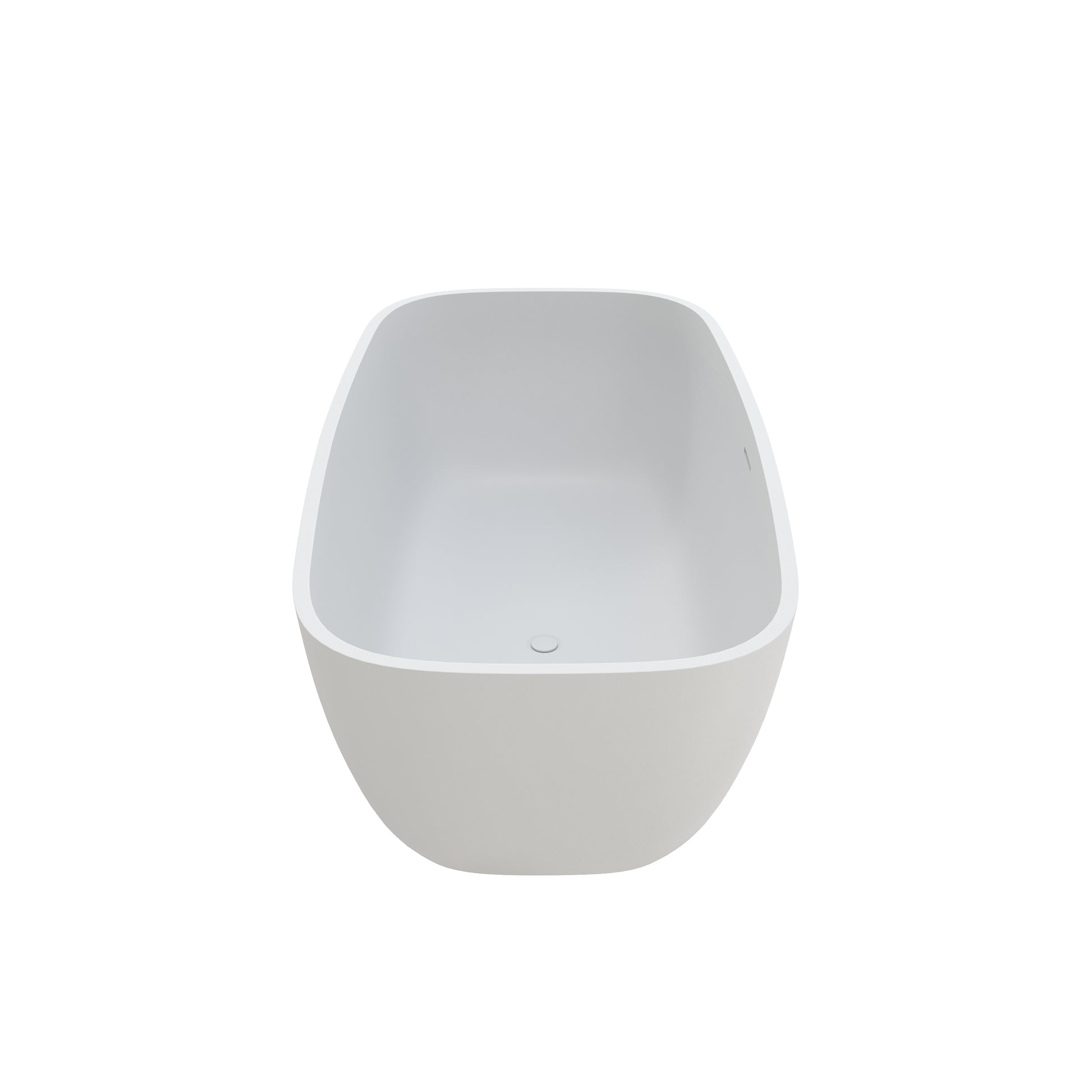 59"/67" Rectangular Solid Surface Freestanding Bathtub with Hand Polished Design - Gridley
