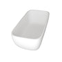 67" Solid Surface Freestanding Bathtub, Stone Resin Freestanding Tubs with Overflow and Drain, Matte White