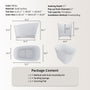 51" Matte White Solid Surface Freestanding Bathtub with Integrated Seat