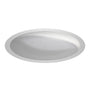73" Matte White Solid Surface Freestanding Bathtub with Thick Rim Design