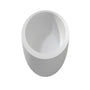 73" Matte White Solid Surface Freestanding Bathtub with Thick Rim Design