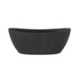 65" Solid Surface Freestanding Double Slipper Soaking Tub with Drain and Overflow