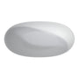 65" Solid Surface Freestanding Double Slipper Soaking Tub with Drain and Overflow