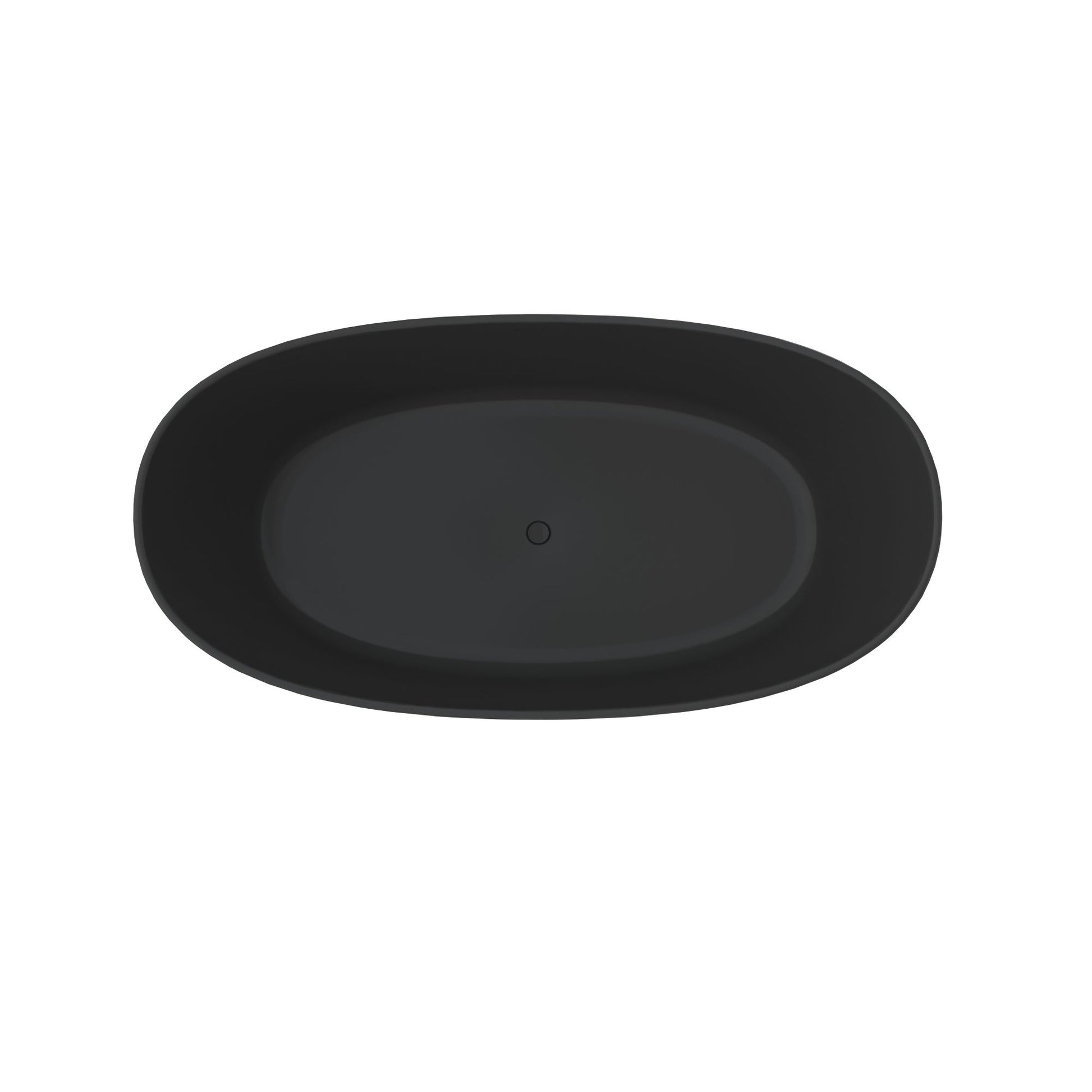 65" Solid Surface Freestanding Double Slipper Soaking Tub with Drain and Overflow