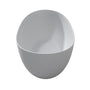 65" Solid Surface Freestanding Double Slipper Soaking Tub with Drain and Overflow