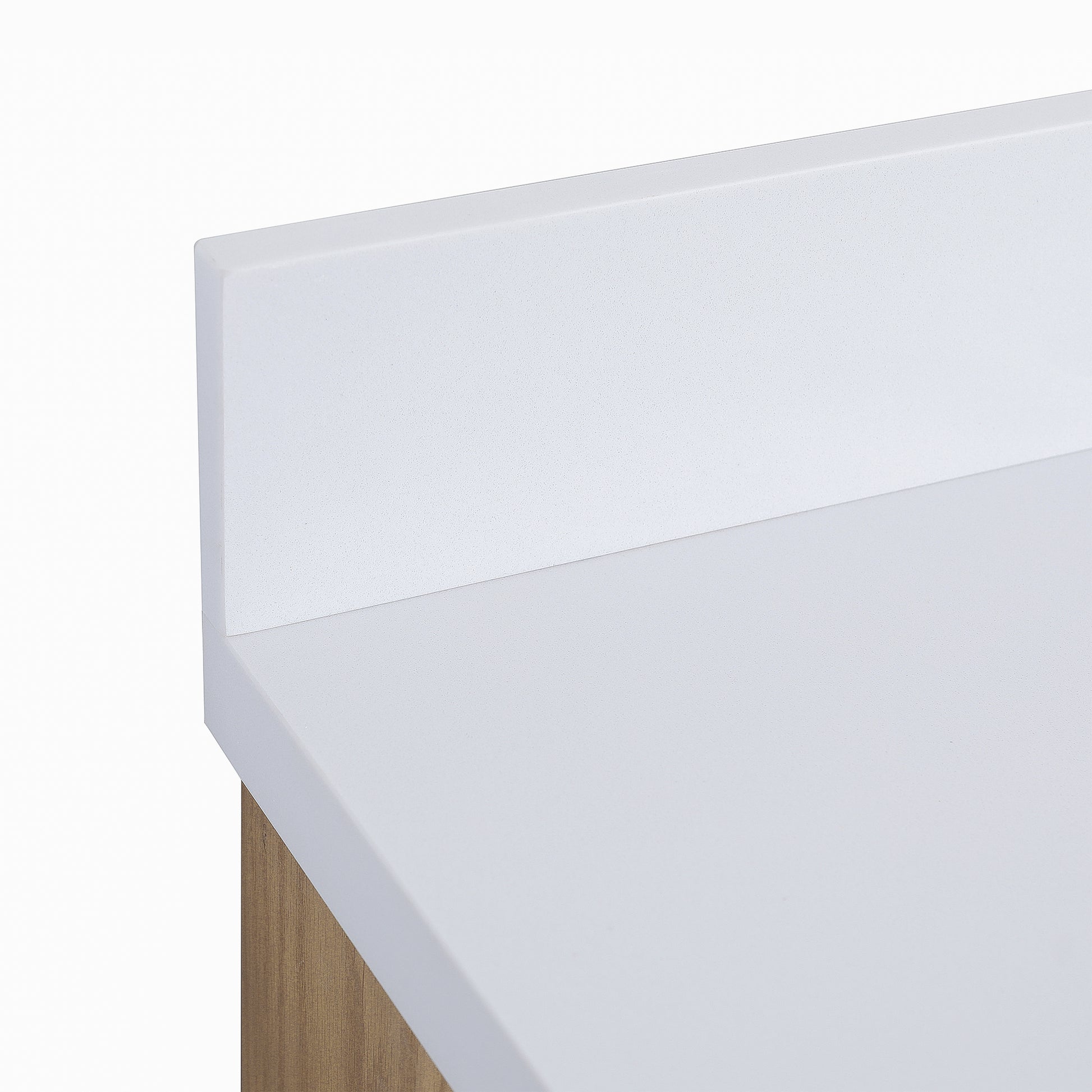 Fully Assembled 36''/48"/60"  Light Coffee Freestanding Single Sink Bathroom Vanity with Solid Wood Construction and Engineered White Top