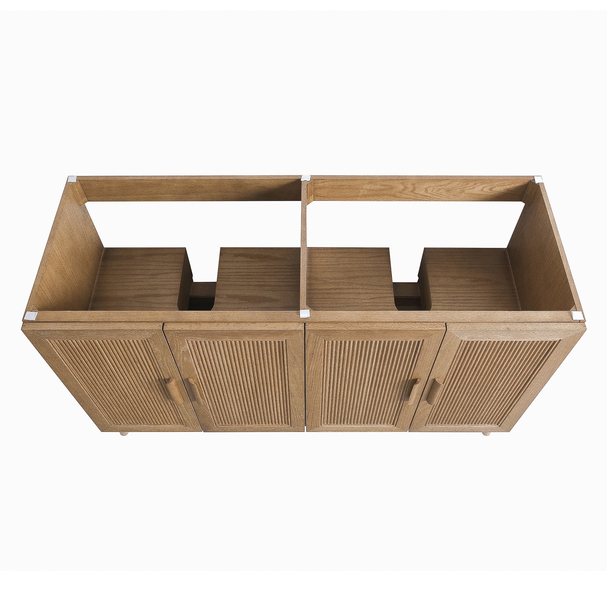 Fully Assembled 36''/48"/60"  Light Coffee Freestanding Single Sink Bathroom Vanity with Solid Wood Construction and Engineered White Top
