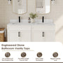 60" Bathroom Vanity Top with Double Sinks and Backsplash