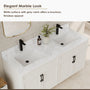 60" Bathroom Vanity Top with Double Sinks and Backsplash