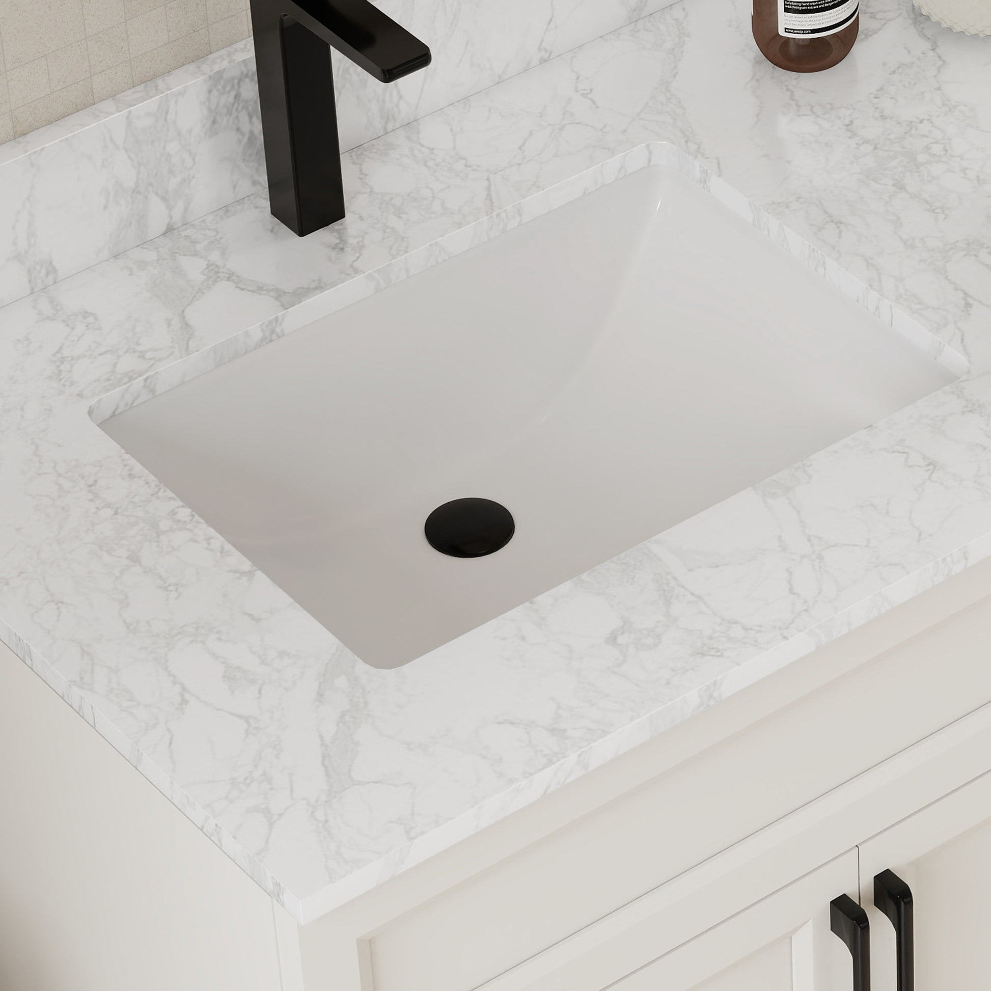 60" Bathroom Vanity Top with Double Sinks and Backsplash