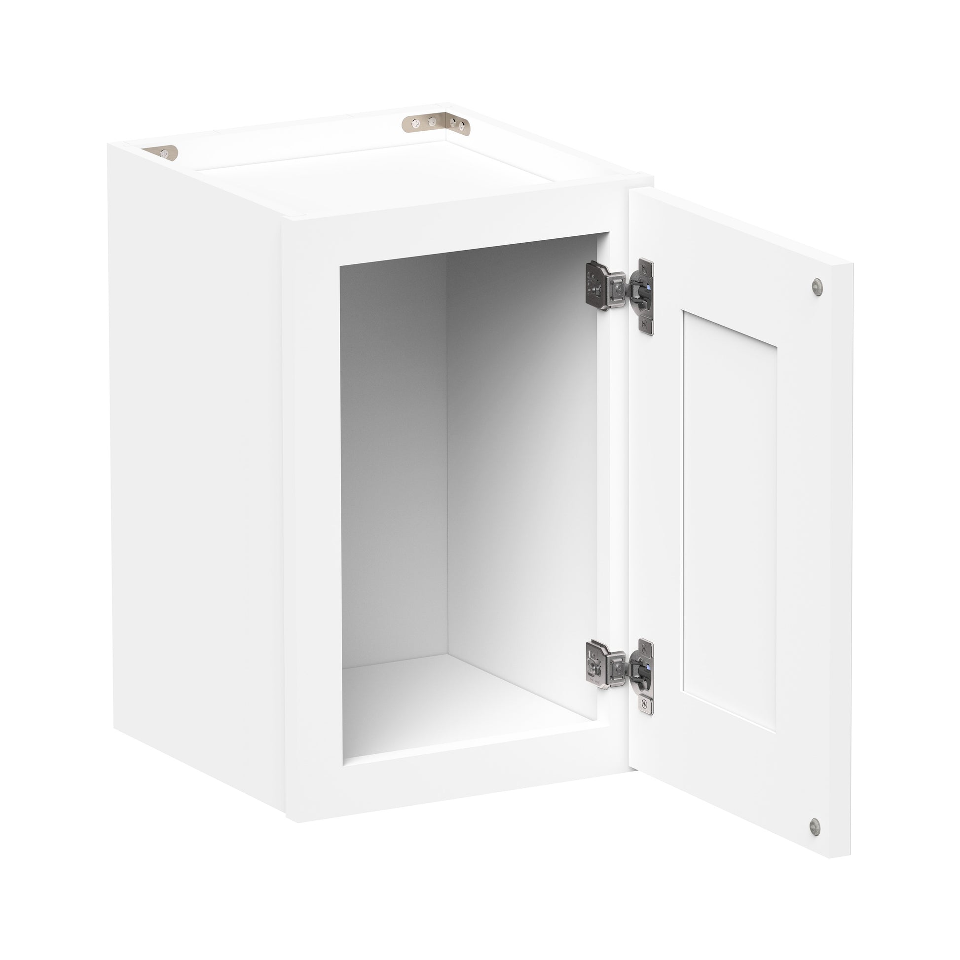 Glacier White RTA 12"-21"W x 12"D x 18"H Short Wall Cabinets With 1 Door
