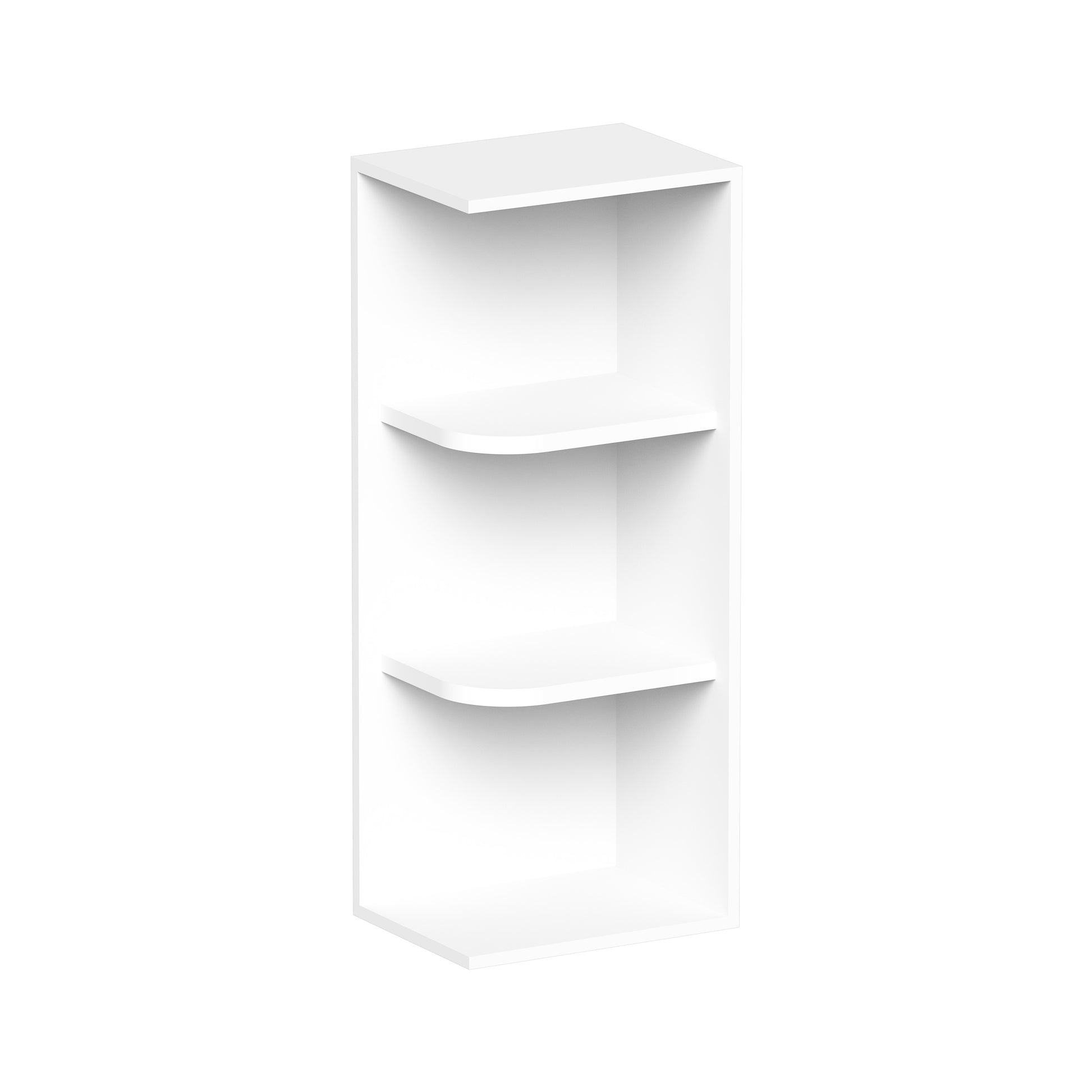 Glacier White RTA 12"W x 9"D x 30"/36"H Open Wall Cabinets With 2 Shelves