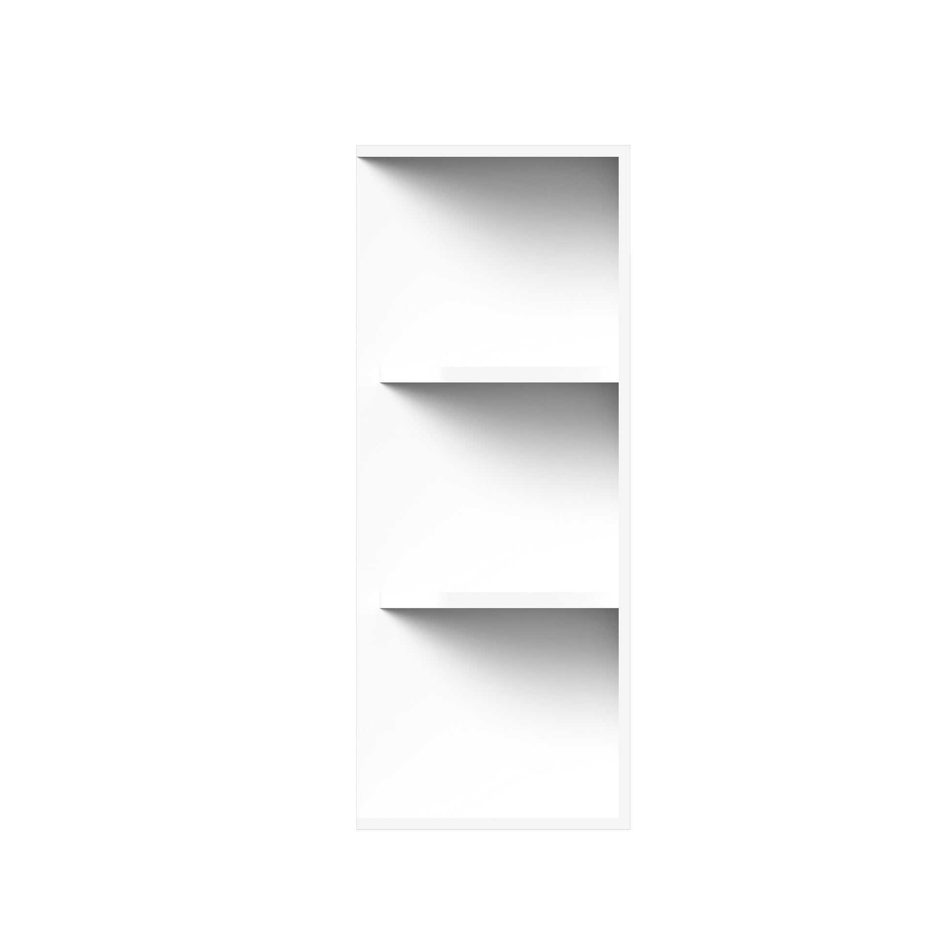 Glacier White RTA 12"W x 9"D x 30"/36"H Open Wall Cabinets With 2 Shelves