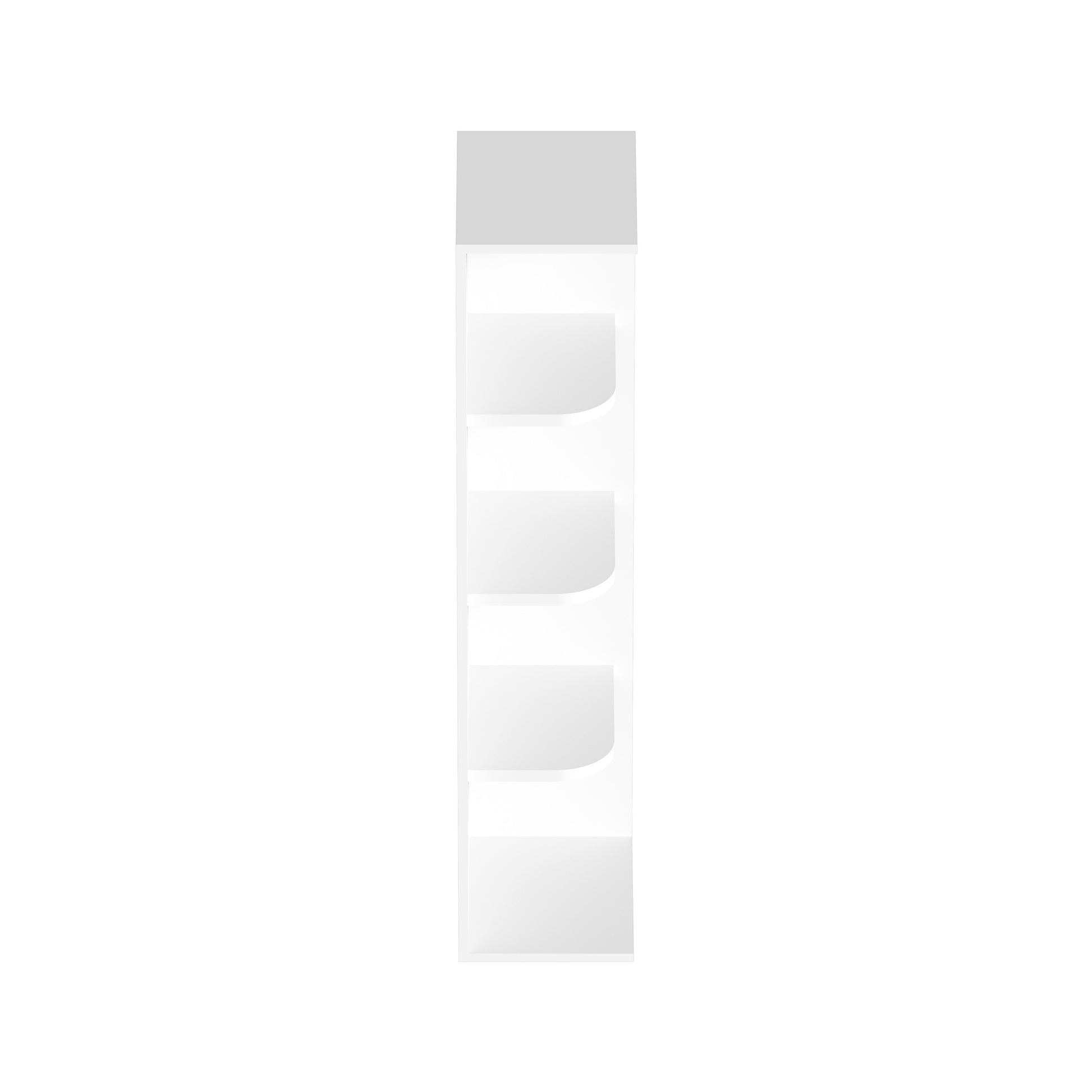 Glacier White RTA 12"W x 9"D x 42"H Open Wall Cabinets With 3 Shelves