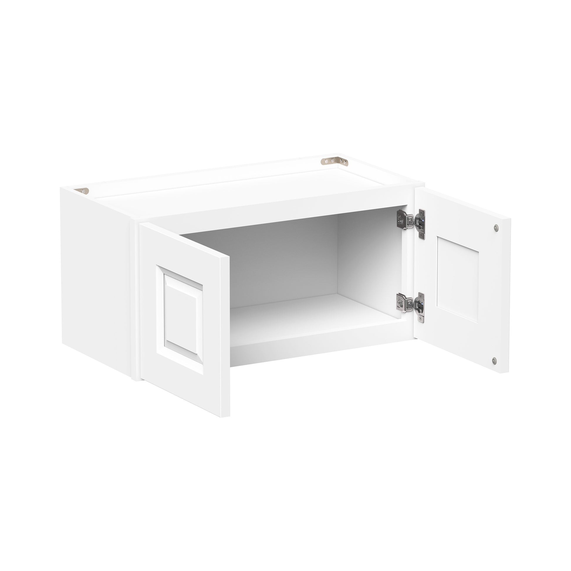 Glacier White RTA 24"-36"W x 12"D x 12"/15"H Short Wall Cabinets With 2 Doors