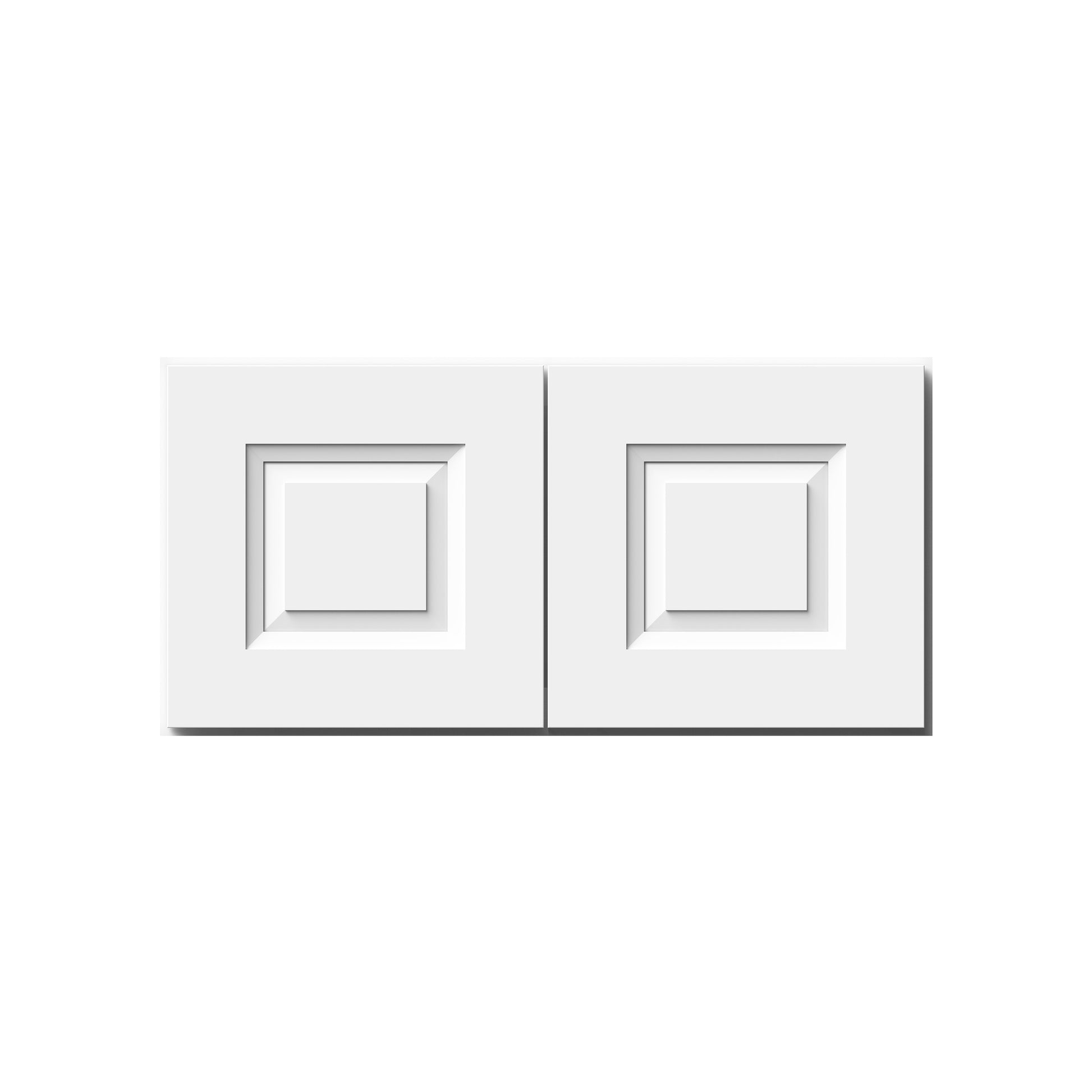 Glacier White RTA 24"-36"W x 12"D x 12"/15"H Short Wall Cabinets With 2 Doors