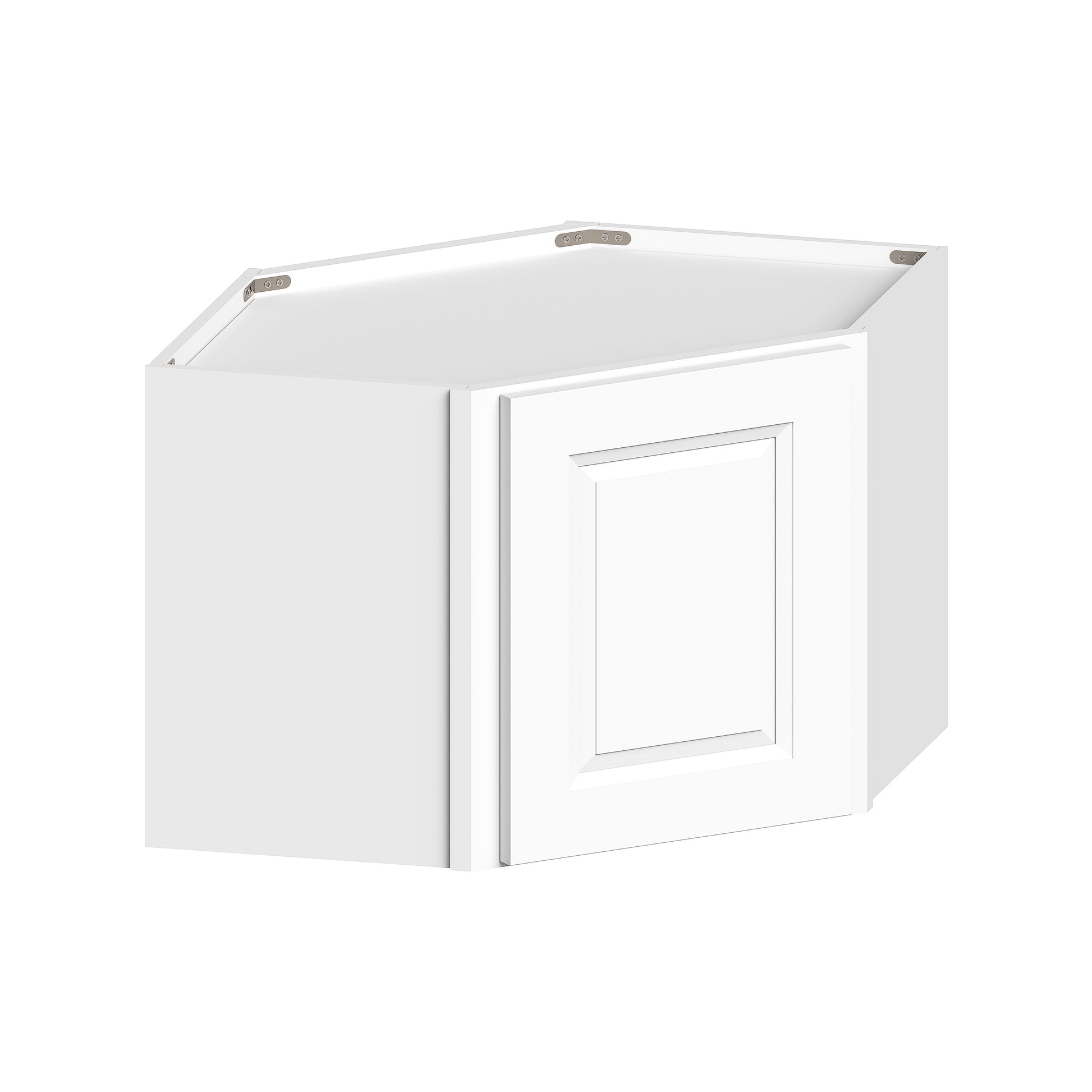 Glacier White RTA 24"W x 12"D x 18"H Wall Diagonal Corner Cabinets With 1 Door