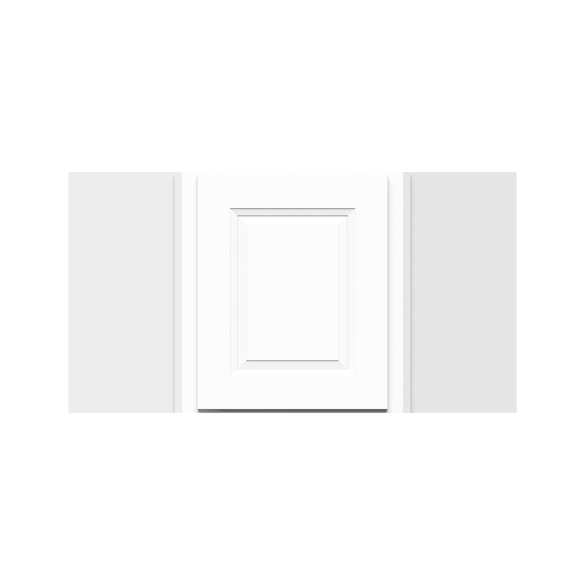 Glacier White RTA 24"W x 12"D x 18"H Wall Diagonal Corner Cabinets With 1 Door