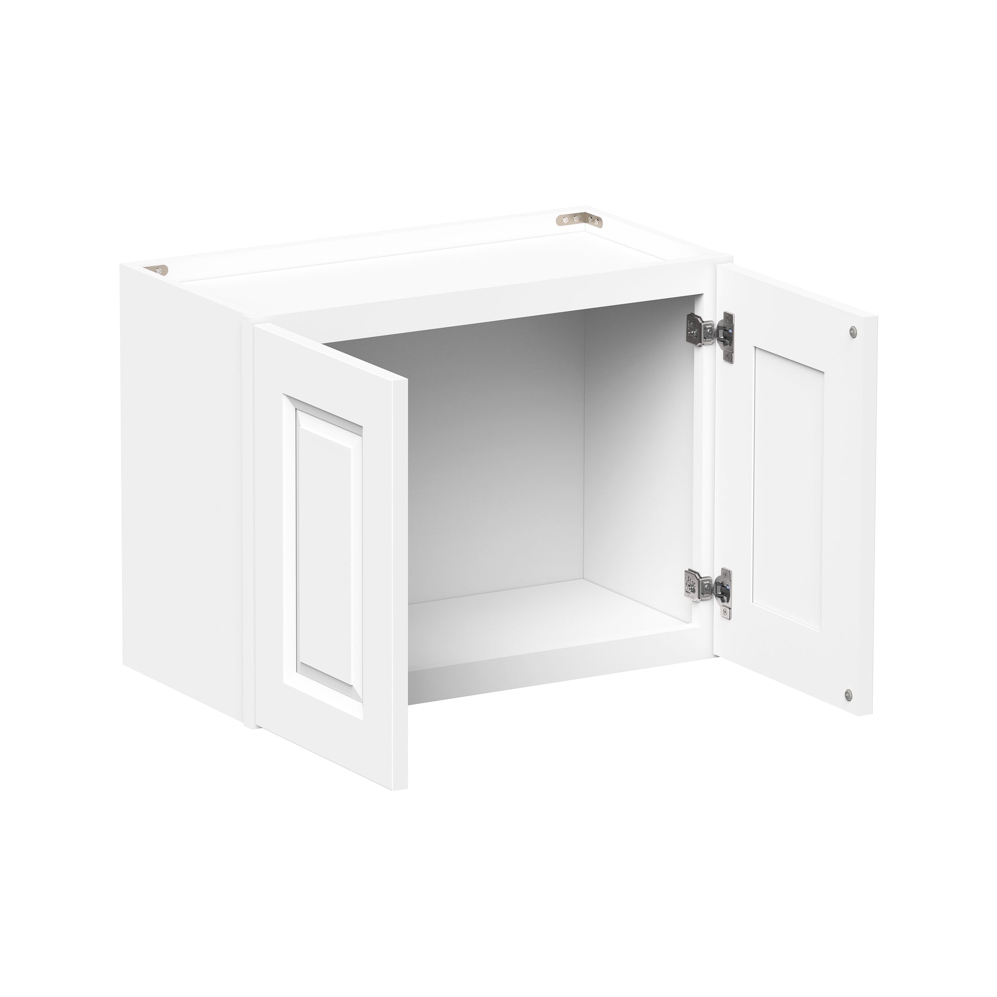 Glacier White RTA 24"-36"W x 12"D x 18"H Short Wall Cabinets With 2 Doors