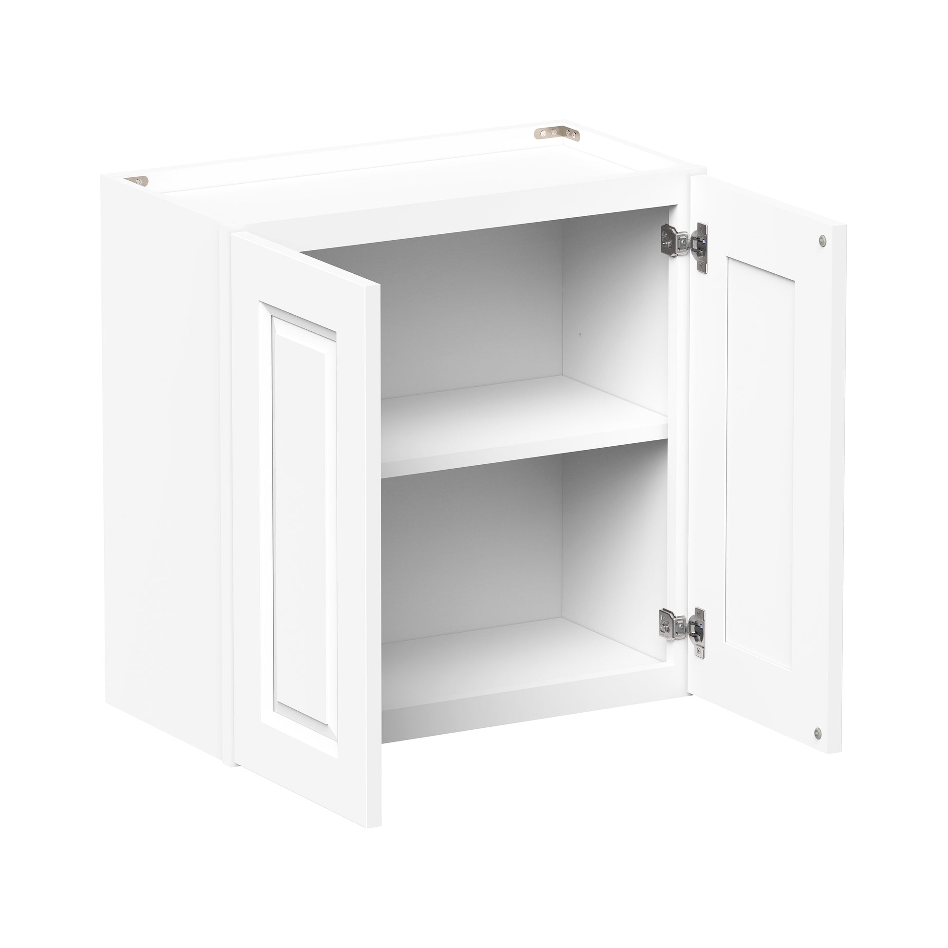 Glacier White RTA 24"-36"W x 12"D x 24"H Short Wall Cabinets With 2 Doors & 1 Shelf
