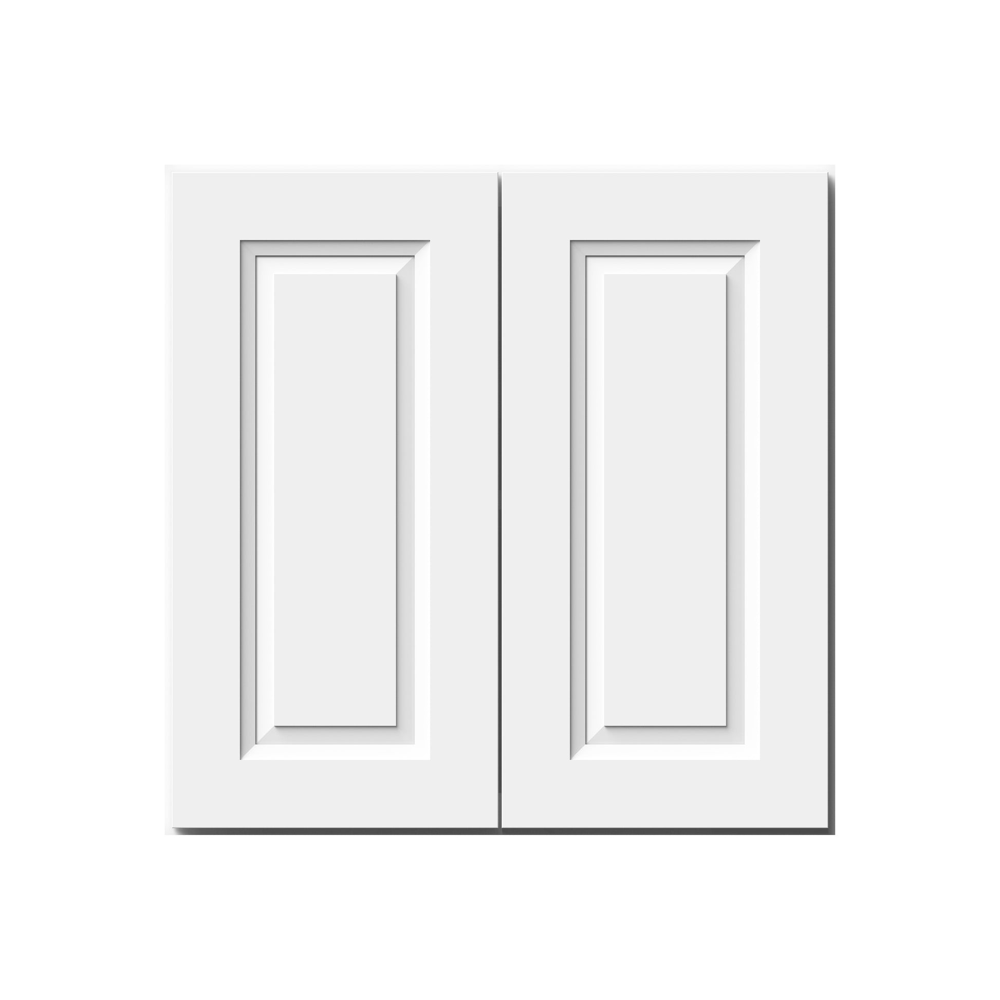 Glacier White RTA 24"-36"W x 12"D x 24"H Short Wall Cabinets With 2 Doors & 1 Shelf
