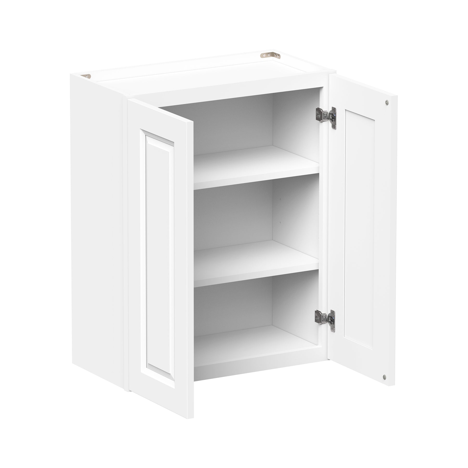 Glacier White RTA 24"-36"W x 12"D x 30"/36"H Standard Wall Cabinets With 2 Doors & 2 Shelves