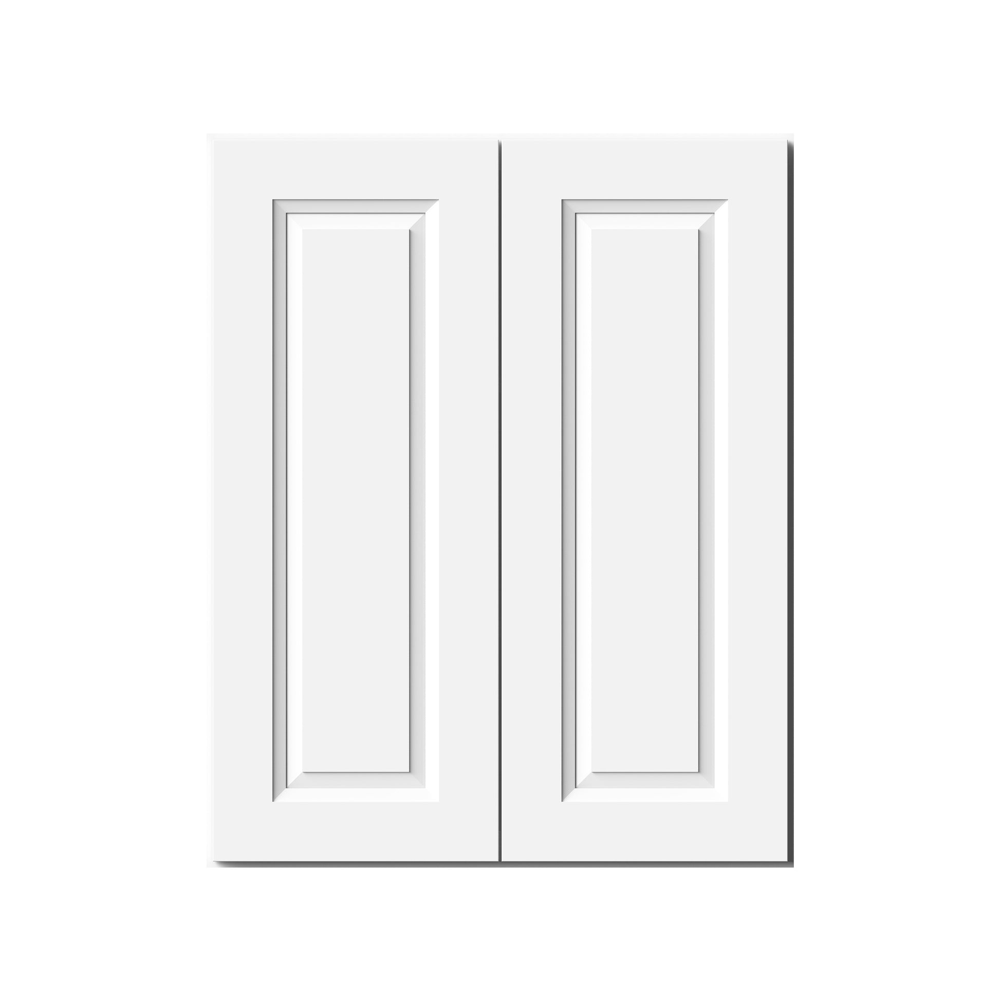 Glacier White RTA 24"-36"W x 12"D x 30"/36"H Standard Wall Cabinets With 2 Doors & 2 Shelves