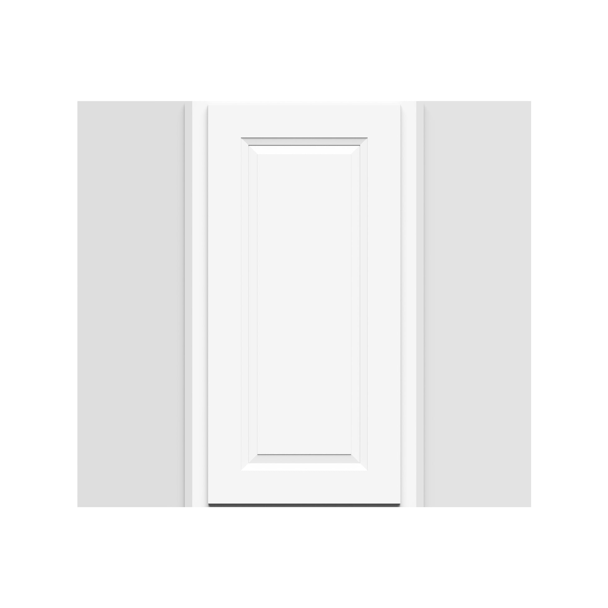 Glacier White RTA 24"W x 12"D x 30"/36"H Wall Diagonal Corner Cabinets With 1 Door & 2 Shelves